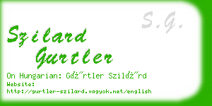 szilard gurtler business card